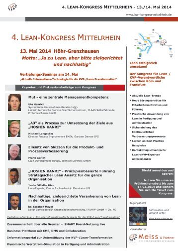 LEAN-KONGRESS MITTELRHEIN 2014