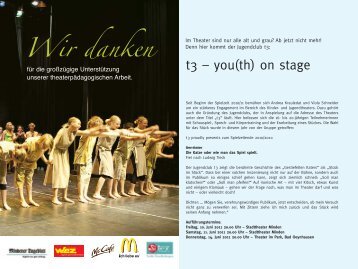 t3 - you(th) on stage - Stadttheater Minden