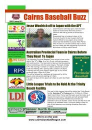 Cairns Baseball Buzz - The Roneberg's of Cairns Home Page