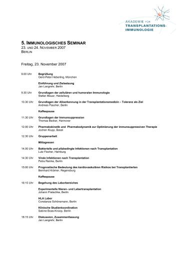 5. IMMUNOLOGISCHES SEMINAR