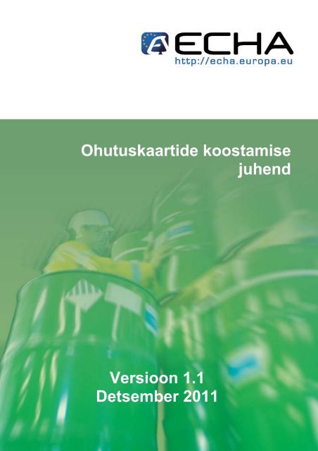 Ohutuskaartide koostamise juhend - Terviseamet