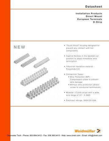 Weidmuller D-Strip European Terminal Blocks