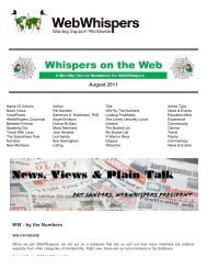 Whispers on the Web - August 2011 - WebWhispers Nu-Voice Club