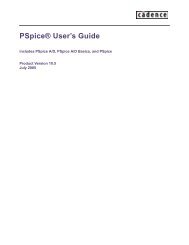 PSpiceÃ‚Â® User's Guide - wicTronic