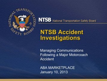 NTSB Accident Investigations - American Bus Association