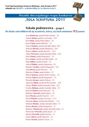 â€žSola Scriptura 2011â€