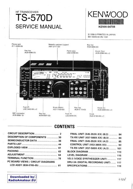 KENWOOD ケンウッド TS-570V （Kenwood TS-570 - RadioManual.eu）