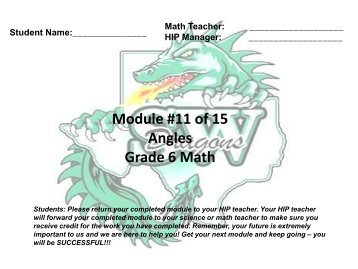 Module #11 of 15 Angles Grade 6 Math