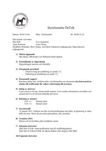 StyrelsemÃ¶te 2010-12-06