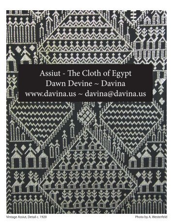 Assiut - The Cloth of Egypt Dawn Devine ~ Davina www.davina.us ...