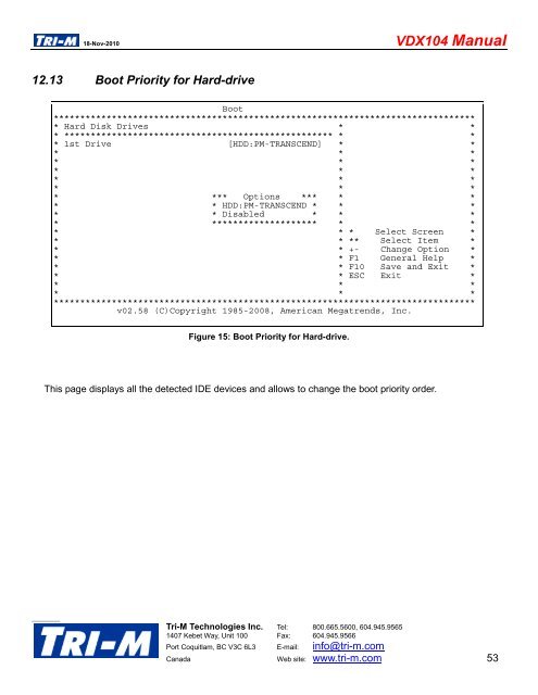 VDX104 Manual - Tri-M Systems Inc.