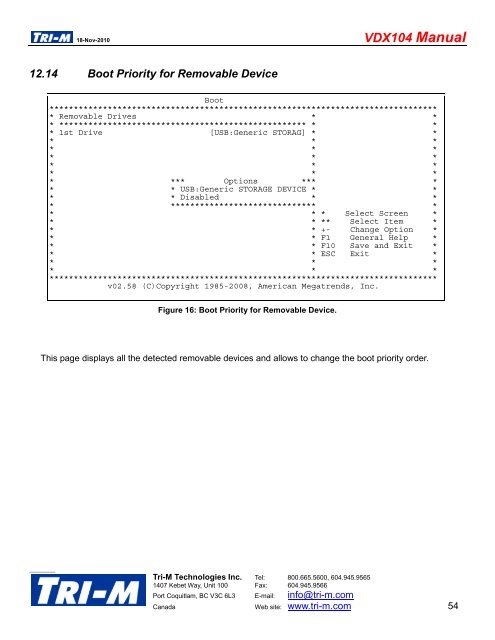 VDX104 Manual - Tri-M Systems Inc.