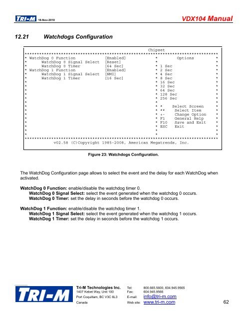 VDX104 Manual - Tri-M Systems Inc.