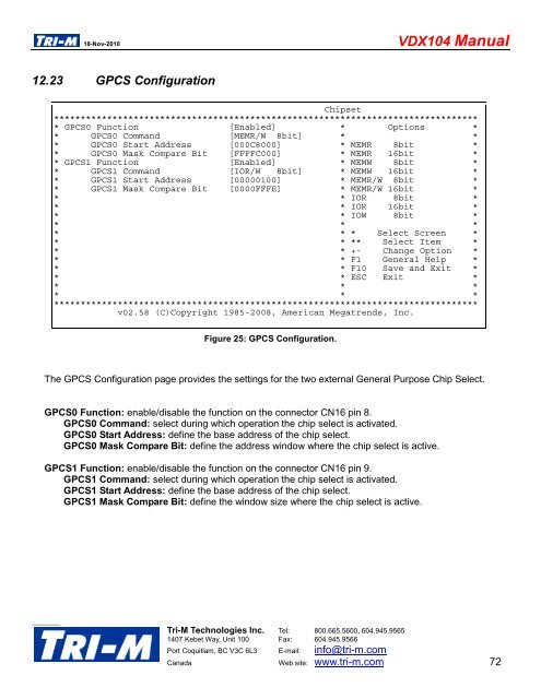 VDX104 Manual - Tri-M Systems Inc.