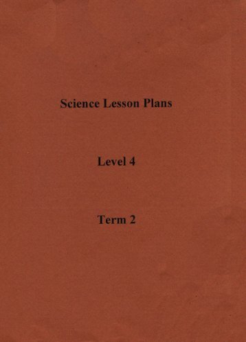 Science Lesson Plans Level 4 Term 2