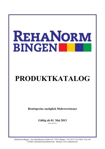 Preislisten - RehaNorm Bingen GmbH