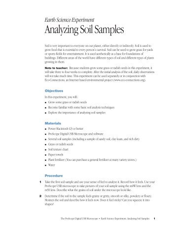 Analyzing Soil Lab - Materials Science Institute