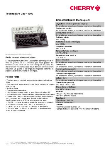 TouchBoard G80-11900 - Cherry