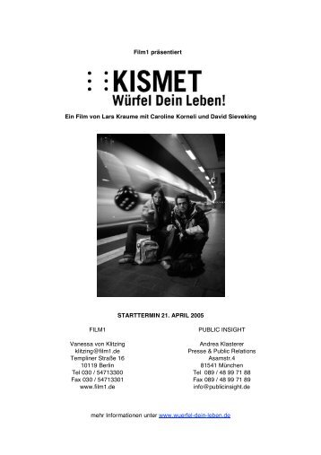 Presseheft (pdf) - Dreharbeiten.de