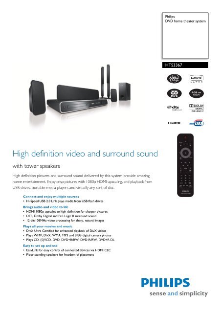 HTS3367/12 Philips DVD home theater system - Mixi, foto in video