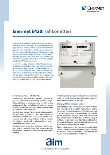 Enermet E420i sÃ¤hkÃ¶mittari