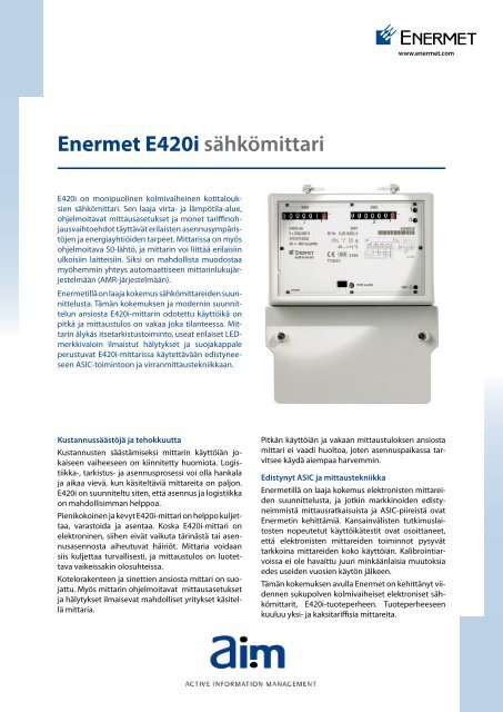 Enermet E420i sÃ¤hkÃ¶mittari