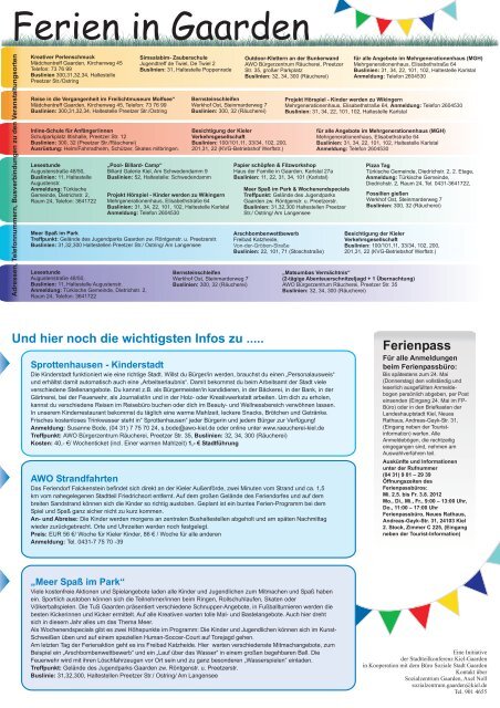 Informationsblatt - Kieler Ostufer