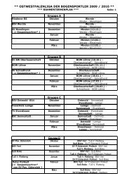 OSTWESTFALENLIGA DER BOGENSPORTLER ... - weidichedv.de