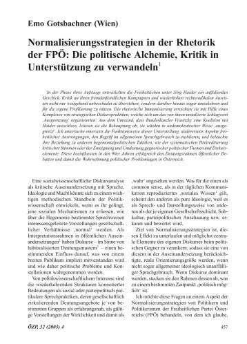 PDF-Download - Ãsterreichische Zeitschrift fÃ¼r Politikwissenschaft