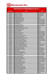 Lista dos ProvÃ¡veis Formandos 2013.1 - Mackenzie Rio