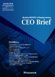 Monthly REPORT of Display Industry 2009Ã¥Â¹Â´2Ã¦ÂœÂˆÃ¥ÂÂ· - Displaybank