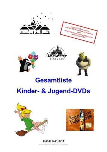 Gesamtverzeichnis unserer Kinder-DVDs - Stadt St. Wendel