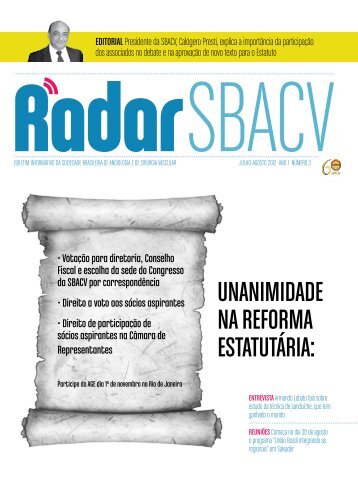 clique na imagem para acessar a revista - SBACV