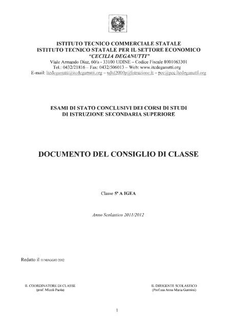 Documento 15 maggio - C. Deganutti