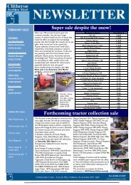 February 2013 - Clitheroe Auction Mart