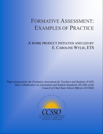 formative assessment: examples of practice - Council of Chief State ...