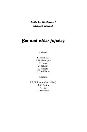 Ber and other Jujubes monograph.pdf - Crops for the Future