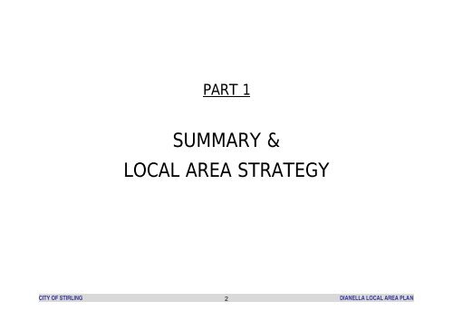 DIANELLA LOCAL AREA PLAN - City of Stirling