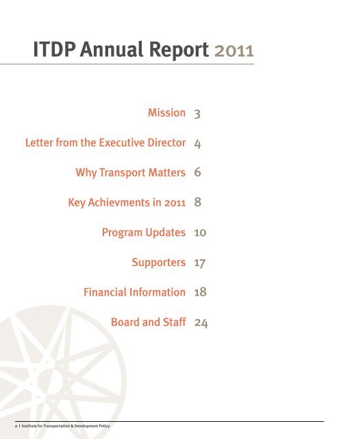 Annual Report - ITDP | Institute for Transportation and Development ...