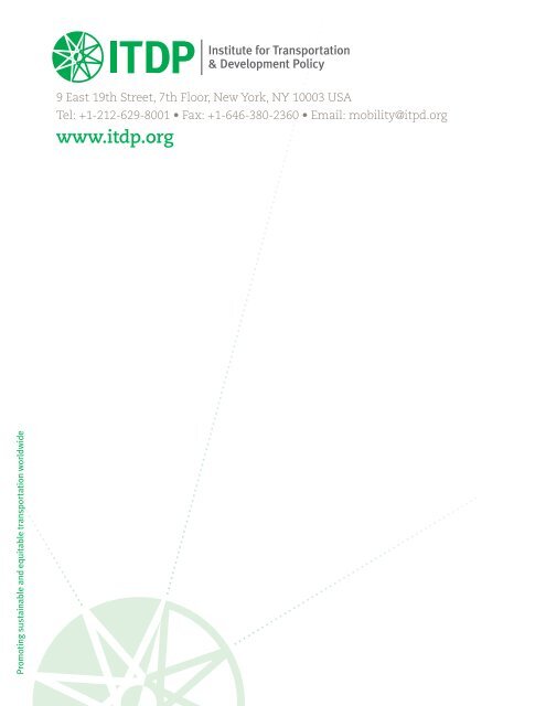 Annual Report - ITDP | Institute for Transportation and Development ...