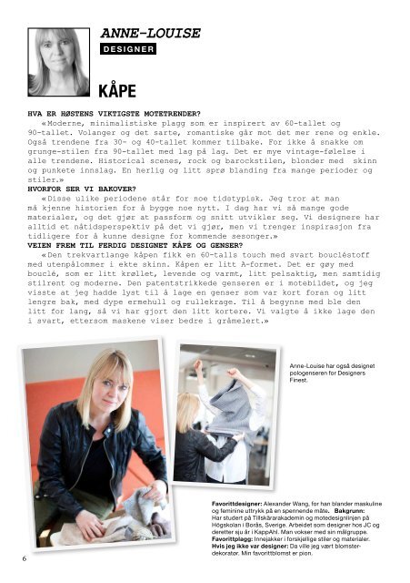 DESIGNERS FINEST AUTUMN 2011 - KappAhl