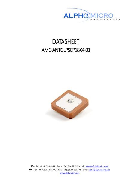 DATASHEET - Alpha Micro Components