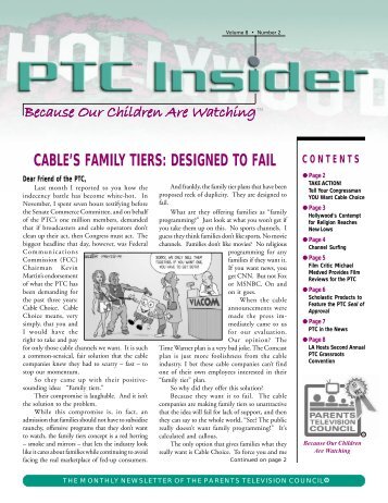 cable's family tiers: designed to fail - Parents Television Council