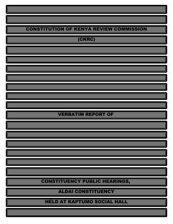 constitution of kenya review commission (ckrc ... - ConstitutionNet