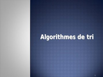 Algorithmes de tri - UQAC