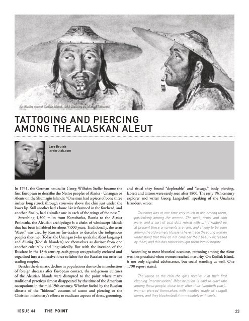 The Piercing & tattooing among the aleut the - Association of ...