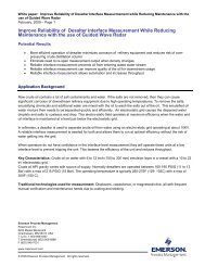 Improve Reliability of Desalter Interface ... - Rosemount