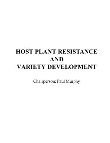 HOST PLANT RESISTANCE AND VARIETY DEVELOPMENT - U.S. Wheat and ...