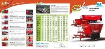 Built to suit you ! Vertical Mixer Wagons - BvL Group