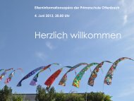 Elterninfoveranstaltung Juni 2013 - Primarschule Ottenbach
